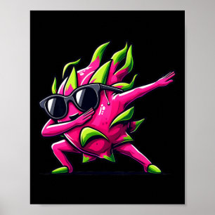 Affiche Dab Fruit Dancing Dabbing Dragon Fruit Meme