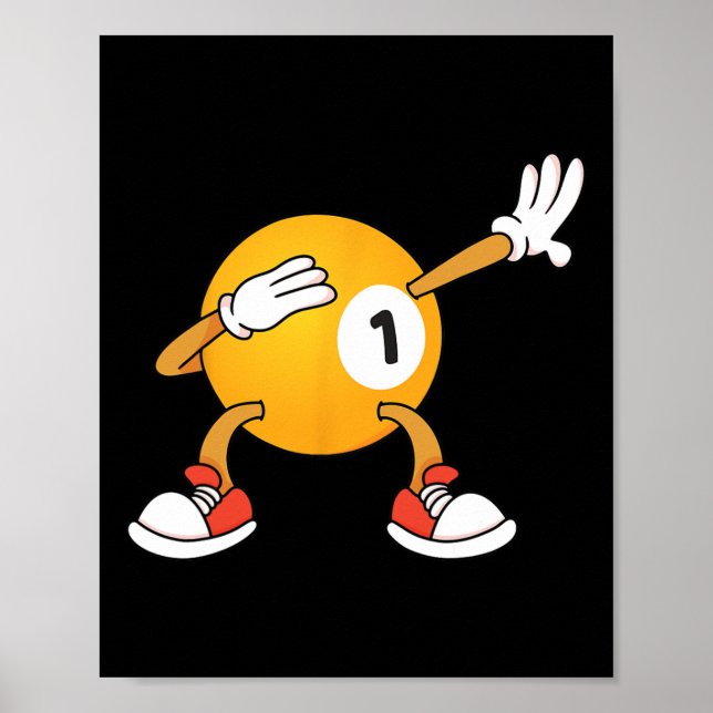 Affiche Dabbing 8 Billard Billard Joueur de billard Snooke (Devant)