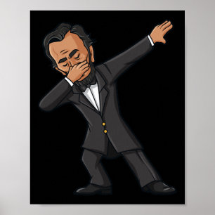 Affiche Dabbing Abraham Lincoln 4 juillet Abe Dab Boys G