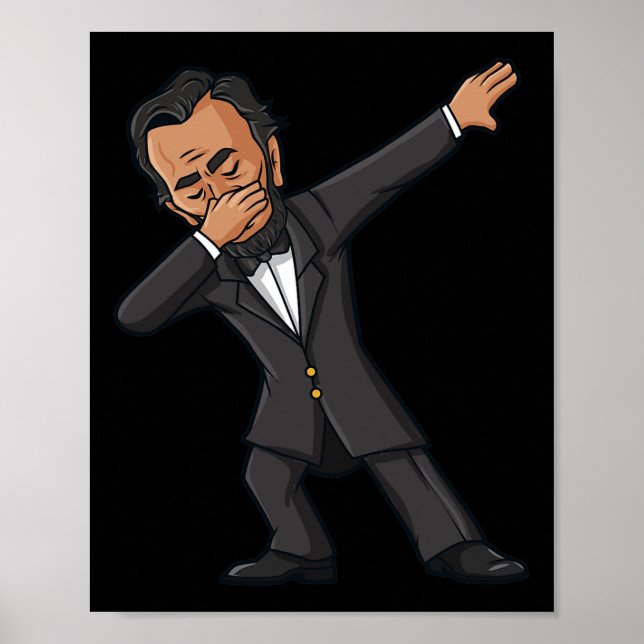 Affiche Dabbing Abraham Lincoln 4 juillet Abe Dab Boys G (Devant)