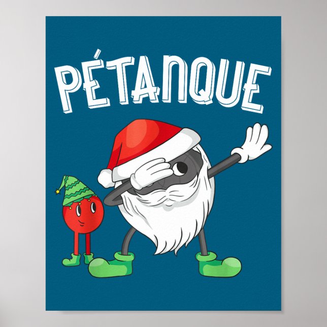 Affiche Dabbing Boules Ball Dab Christmas Cap Bouler Boule (Devant)