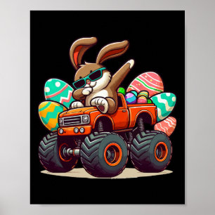 Affiche Dabbing Bunny Happy Pâques Garçons Enfants Monster
