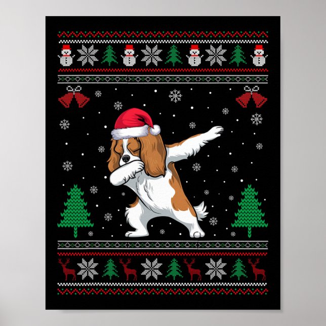 Affiche Dabbing Cavalier King Charles Spaniel Chien Père N (Devant)