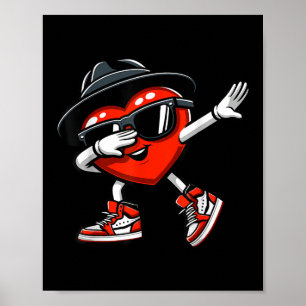Affiche Dabbing Coeur Amour Amour Enfants Garçons Hommes V