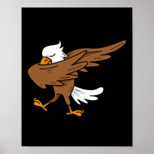 Affiche Dabbing Eagle Grand Oiseau Amérique Hilarié Usa Gi