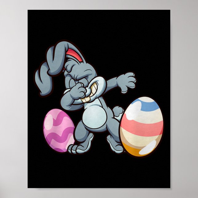 Affiche Dabbing Easter Bunny Premium Tri-blend  (Devant)