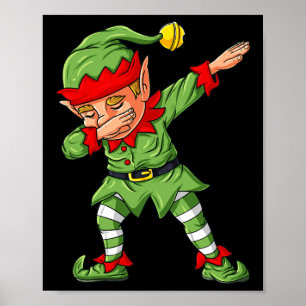 Affiche Dabbing Elf Famille Correspondant Noël Garçons Fil