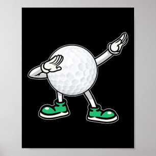 Affiche Dabbing Golf Ball Tee Kids Boys Dab Dance Golf