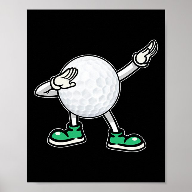 Affiche Dabbing Golf Ball Tee Kids Boys Dab Dance Golf (Devant)