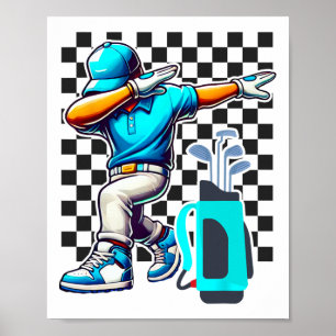 Affiche Dabbing Golf Player Golfeur Golfing Funny Boys Men