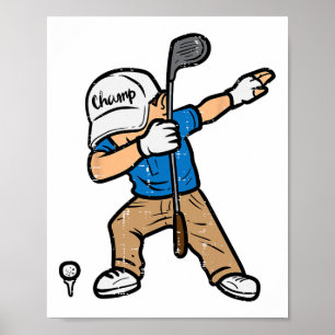 Affiche Dabbing Golfer Funny Golfing Golfeur Papa Hommes G