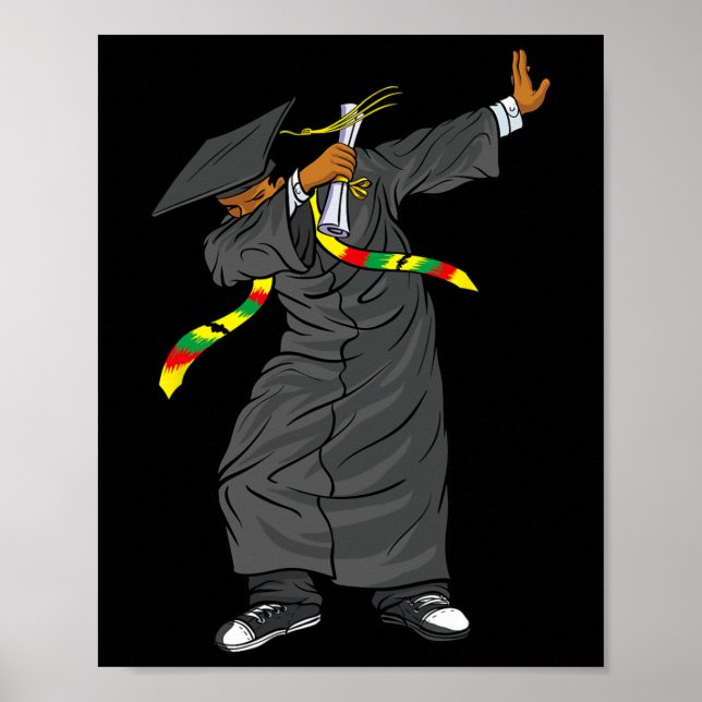 Affiche Dabbing Graduation Class Of 2024 Black History Lun (Devant)