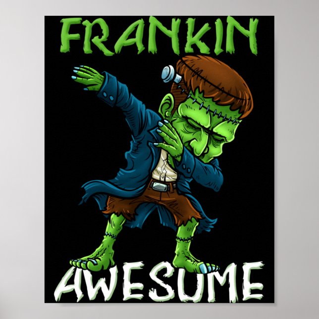 Affiche Dabbing Halloween Frankin Incroyable Garçons Dab E (Devant)
