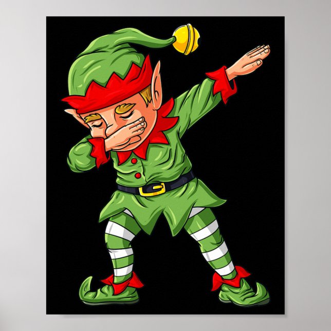 Affiche Dabbing Halloween Squelette Zombie Citrouille effr (Devant)