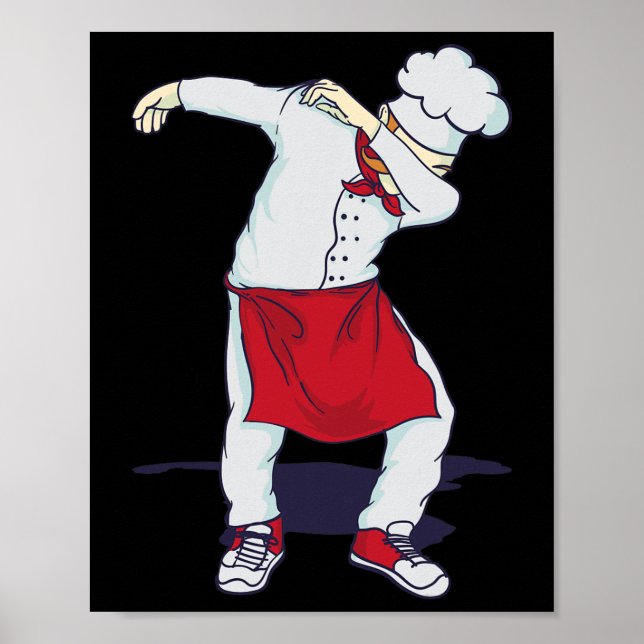 Affiche Dabbing Hibachi Chef Cute Sous Head Cook Dab (Devant)
