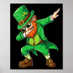 Affiche Dabbing Leprechaun Dons Drôle Hommes Enfants Garço