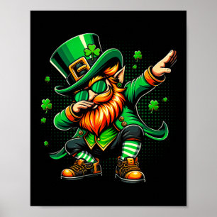 Affiche Dabbing Leprechaun Dons Drôle Hommes Enfants Garço
