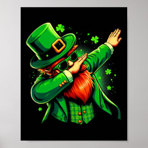 Affiche Dabbing Leprechaun Garçons Filles Enfants St Paddy