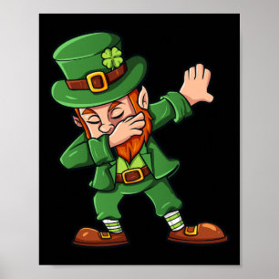 Affiche Dabbing Leprechaun St Patrick's Day Dab Boys Girls