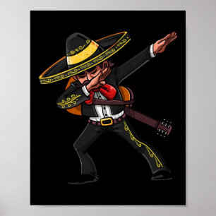 Affiche Dabbing Mexicaine Mariachi Cinco De Mayo Costume T