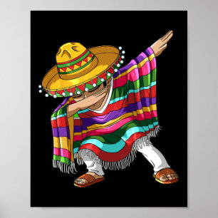 Affiche Dabbing Mexicaine Poncho Cinco De Mayo Garçons Hom