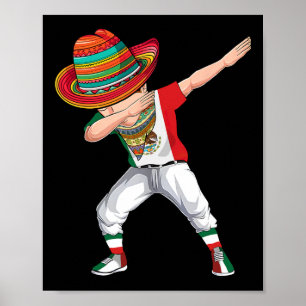 Affiche Dabbing Mexicaine Poncho Cinco De Mayo Garçons Hom