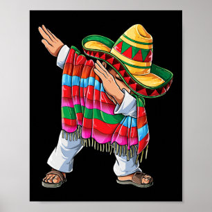 Affiche Dabbing Mexicaine Poncho Cinco De Mayo Garçons Hom
