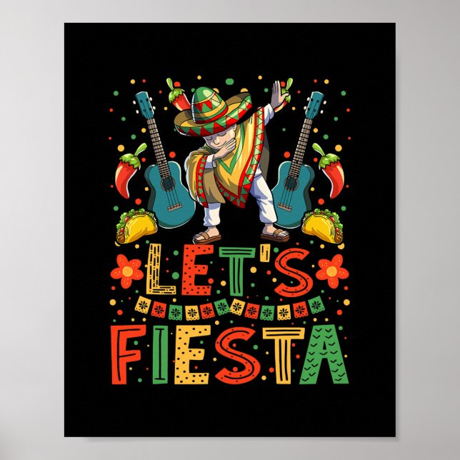 Affiche Dabbing Mexican Cinco de Mayo Femmes et hommes (Devant)