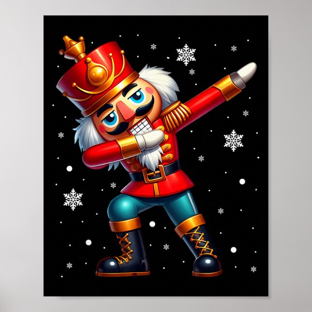 Affiche Dabbing Nutcracker Christmas Costume Matching Fami (Devant)