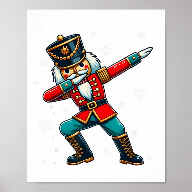 Affiche Dabbing Nutcracker Christmas Costume Matching Fami (Devant)