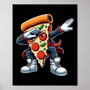 Affiche Dabbing Pizza Boys Girls Toddler Dancing