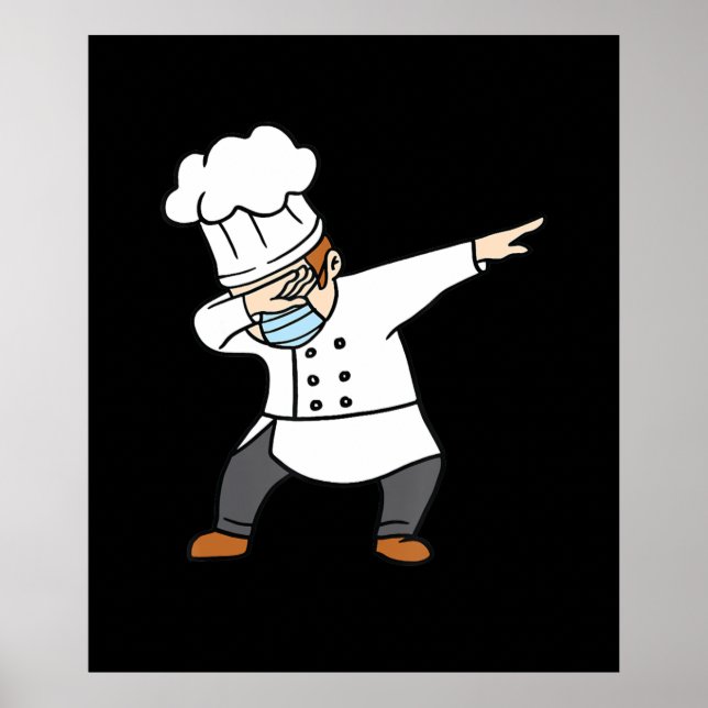 Affiche Dabbing Pizza Chef Baker Pizzabaker Dab cadeau de  (Devant)