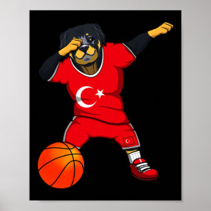 Affiche Dabbing Rottweiler Dinde Jersey Turc Croquis Fa