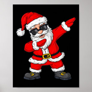 Affiche Dabbing Santa Claus Noël Dab Garçons Filles Enfant