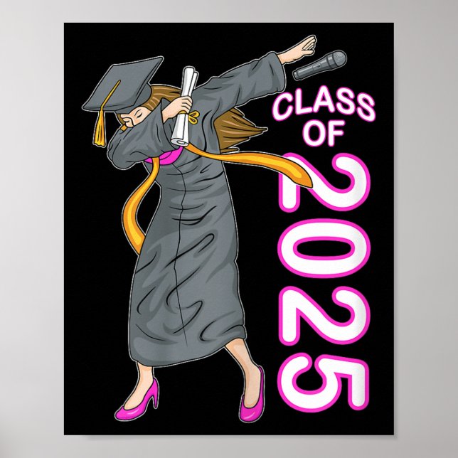 Affiche Dabbing Senior Cl Of 2025 College Graduation Cadea (Devant)