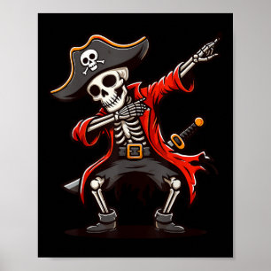 Affiche Dabbing Skeleton Pirate