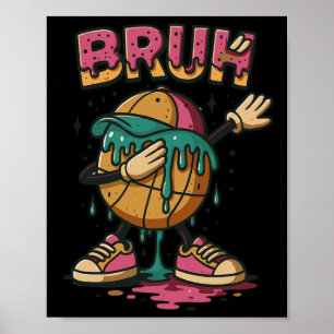 Affiche Dabbing Sketll Goutte Bruh Sketll Goutte Crème+gla