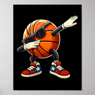 Affiche Dabbing Sketll Ll Avec Lunettes Drapeau États-Unis