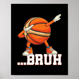 Affiche Dabbing Sketll Ll Bruh Drôle Garçons Joueur de spo