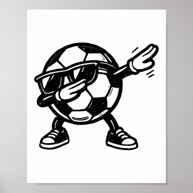 Affiche Dabbing Soccer Ll Funny Sport Player Dab Dance Foo (Devant)