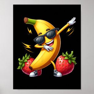 Affiche Dabbing Sungles Banana Strawberry Funny Dab Dancin