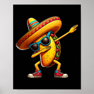 Affiche Dabbing Tacos Bruh Cinco De Mayo Fiesta Mexicain B