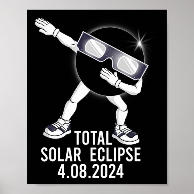 Affiche Dabbing Total Solar Eclipse 04.08.2024 Fun Dab Boy (Devant)