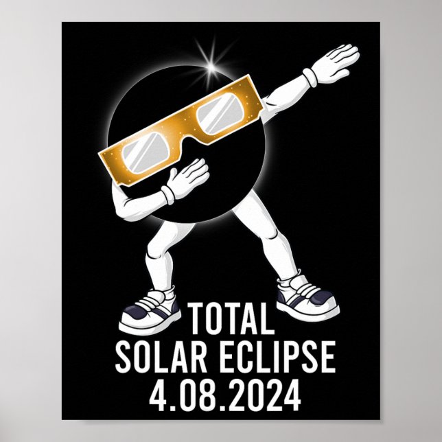 Affiche Dabbing Total Solar Eclipse 04.08.2024 Fun Dab Boy (Devant)