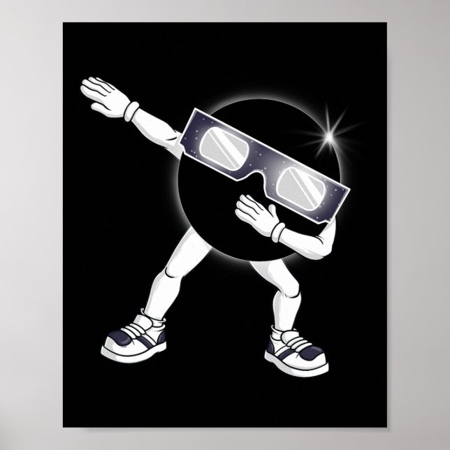 Affiche Dabbing Total Solar Eclipse 2024 Totality Dab Kids (Devant)