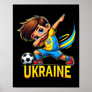 Affiche Dabbing Ukraina Enfant Footll Maillot Avec Ukra