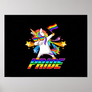 Affiche Dabbing Unicorn Gay pride LGBT