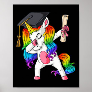 Affiche Dabbing Unicorn School Graduation Dab Girls Kids T
