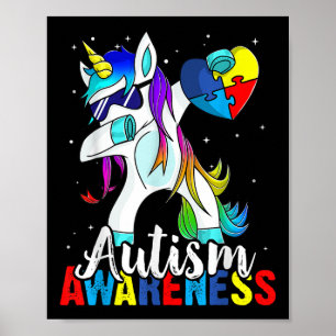 Affiche Dabbing Unicorn Sensibilisation sur l'autisme Enfa