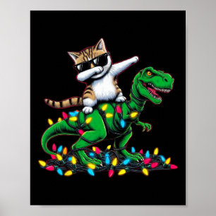 Affiche Dabing Chat Aegean Sur Les Lumières De Noël Dinosa